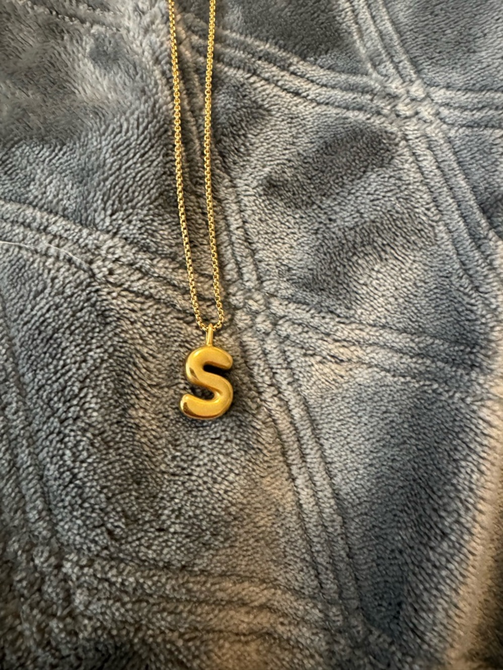 BaubleBar Gold 'S' Initial Necklace